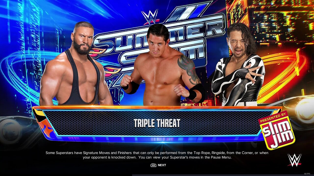 WWE 2k24 Bron Breakker vs Wade Barrett vs Shinsuke Nakamura