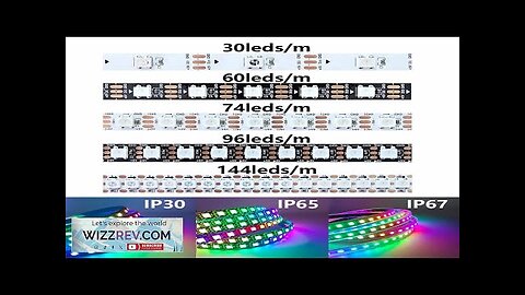 DC5V WS2812 WS2812B Led Strip Black White PCB 30/60/74/96/144leds/m RGB Individually Review