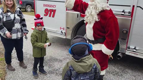 Santa Arrives at the 2nd Annual Santa's Village & Market in Essex Ontario