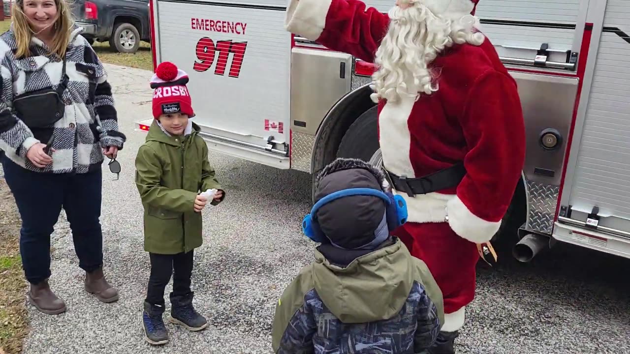 Santa Arrives at the 2nd Annual Santa's Village & Market in Essex Ontario