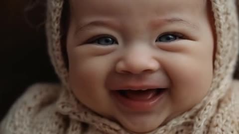 cute baby reaction