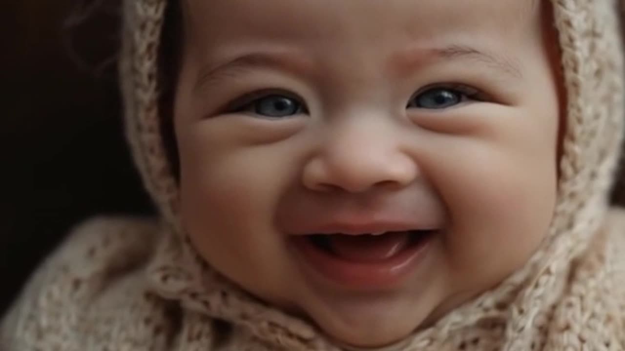 cute baby reaction