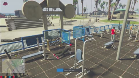 Working out in GTA5 RP