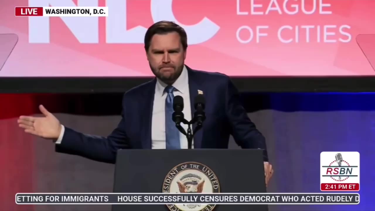 J.D. Vance lashes out at heckler during anti-immigration speech