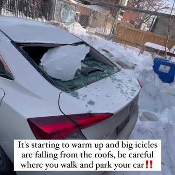 Massive Icicles CRASH in Montreal!