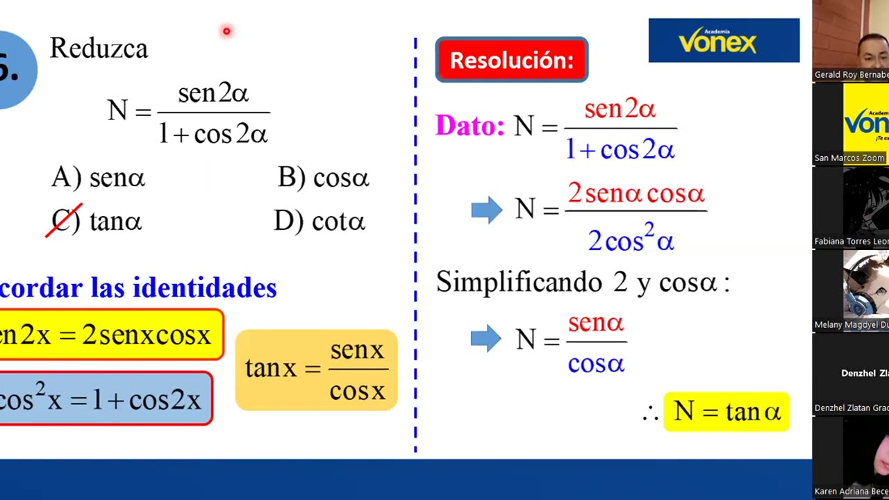 VONEX SEMIANUAL 2023 | Semana 13 | Trigonometría