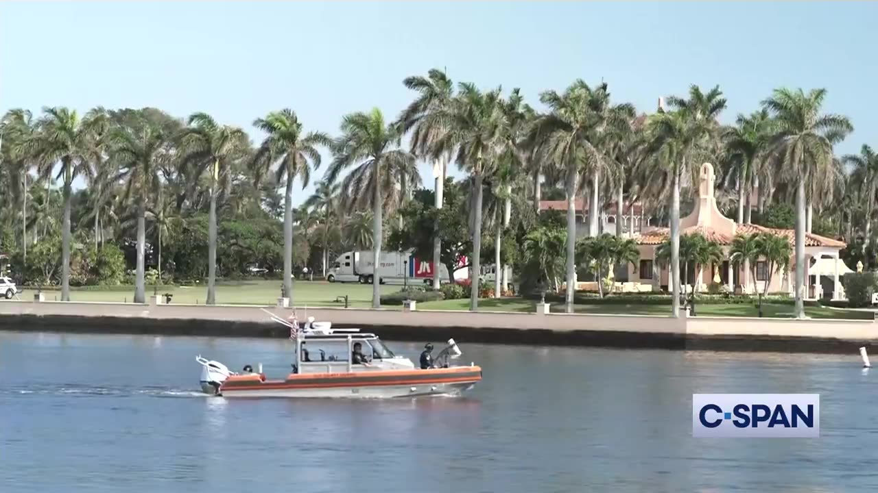 Moving trucks are at Mar-a-Lago to start moving President Trump to the White House.