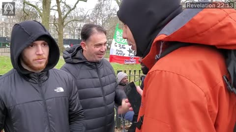 Speakers Corner - Orlando Can't Believe What The Muslim Said, Allah Created Evil In Eternity