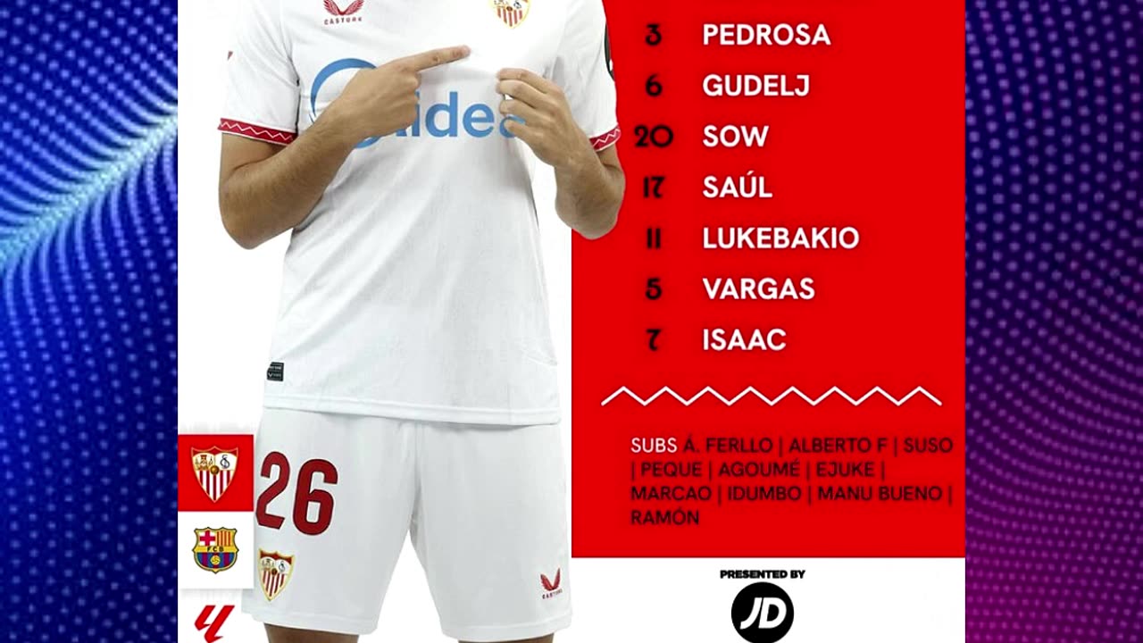 🔥 ¡ALINEACIONES CONFIRMADAS! SEVILLA - BARCELONA 🏟️🚨 ¡CUBARSÍ SUPLENTE!