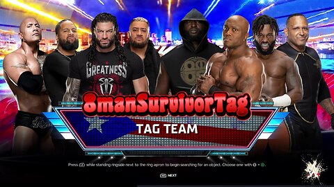 WWE 2k24 8manSurvivorTag Bloodline vs Hurt Business