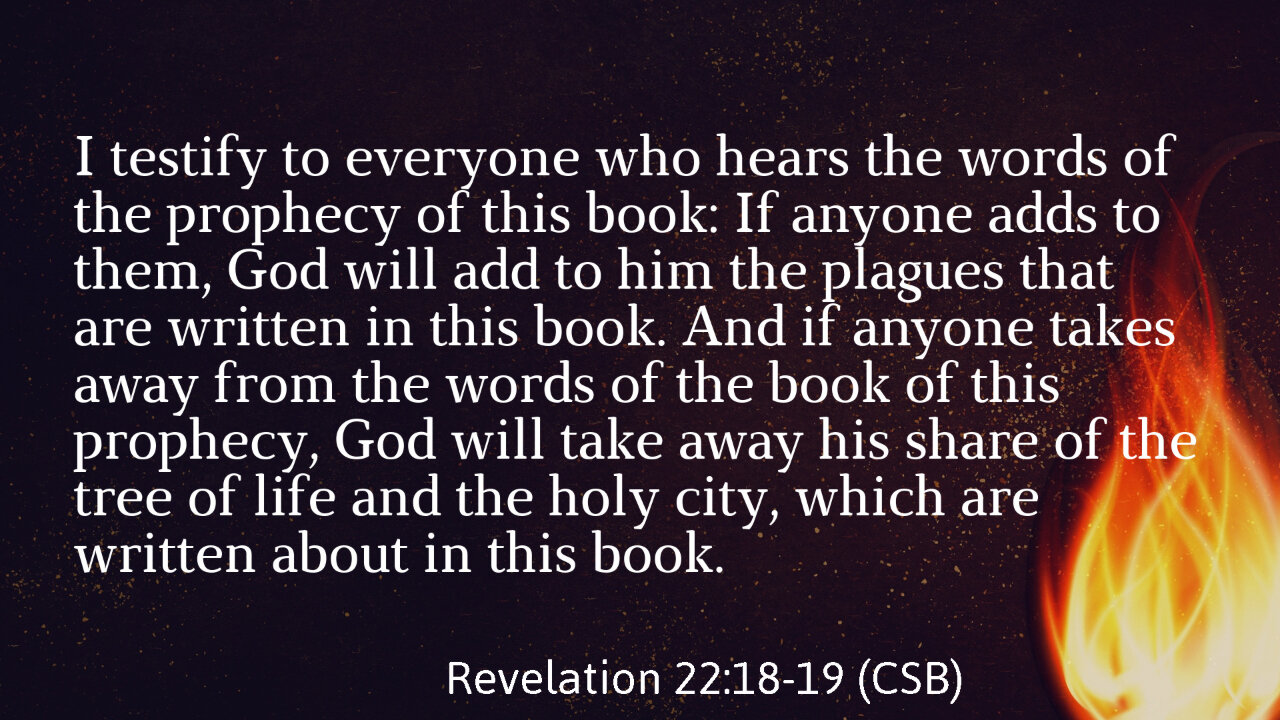 Revelation Ends with a Warning