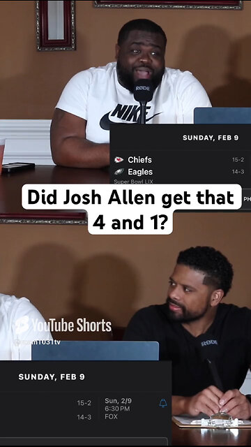 Did Josh Allen get that 4 and 1?