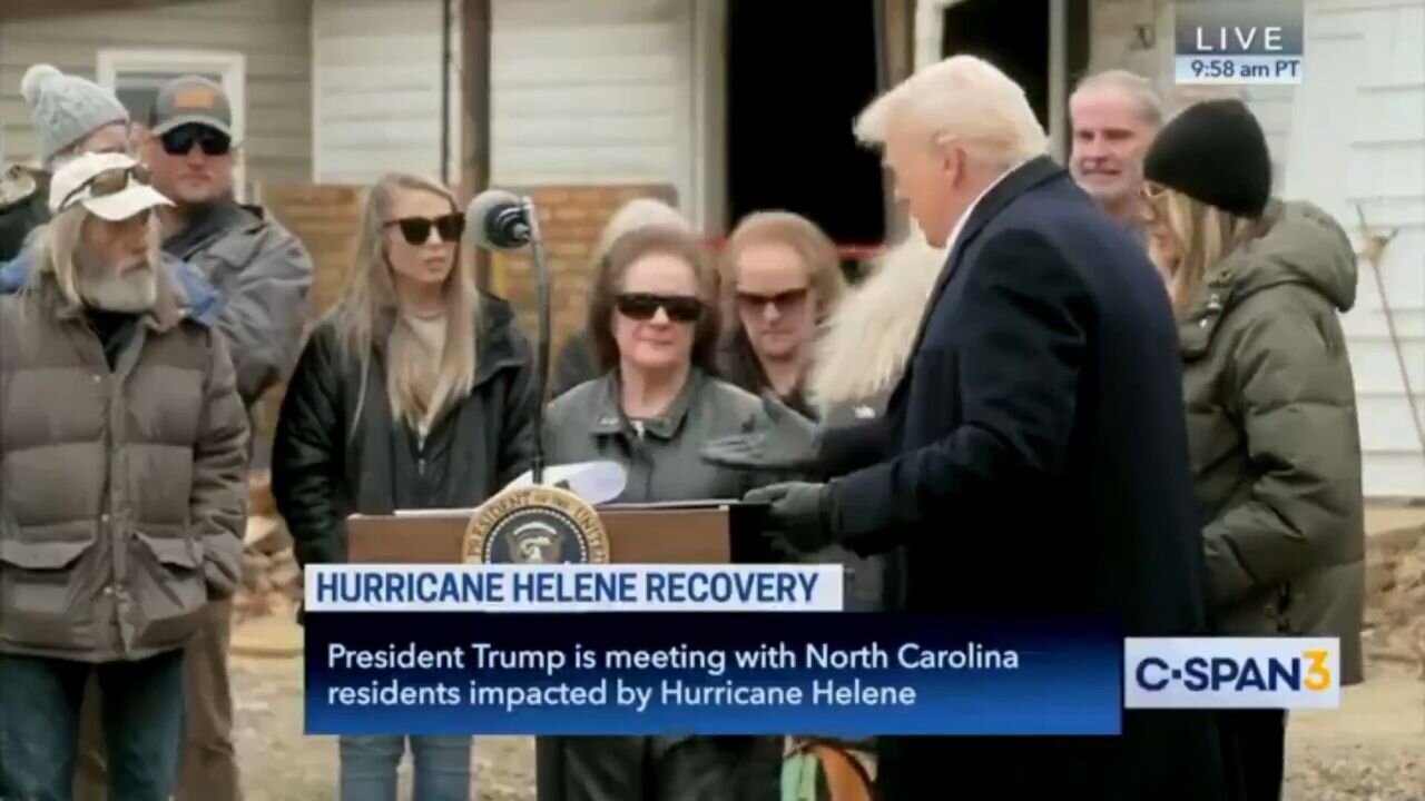 Donald Trump Turns Over Mic To North Carolinians STILL Suffering From Hurricane Helen