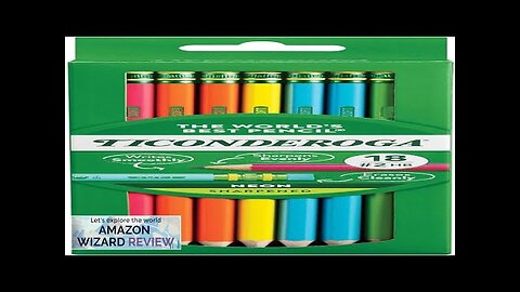 Ticonderoga Wood-Cased Pencils Pre-Sharpened 2 HB Soft Neon Colors 18 Review