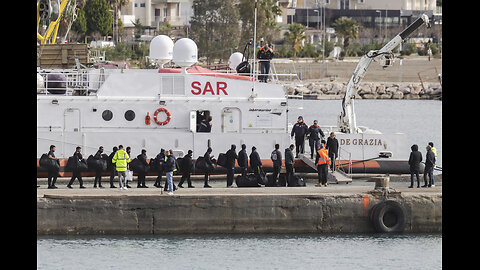 Italian navy ship takes back 43 migrants after third failed attempt to process them in Albania