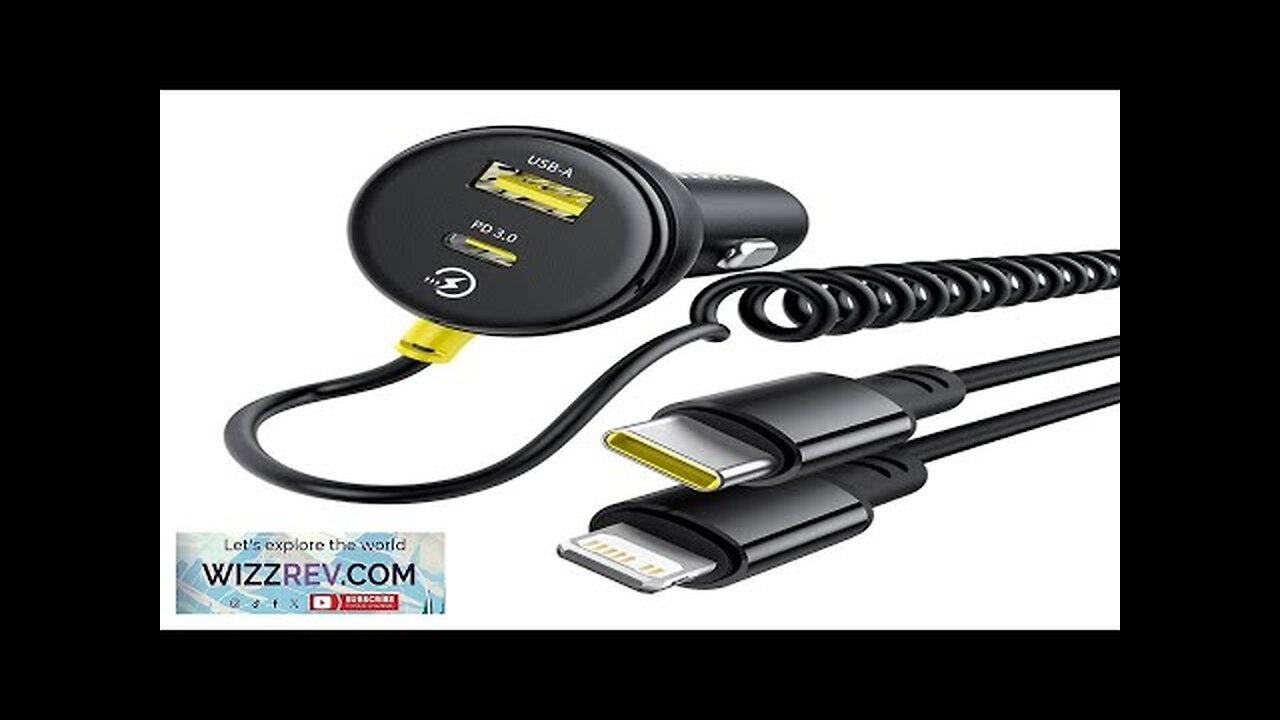 Baseus 60W 2-Port USB PD Car Charger Adapter Built-in iP+Type-C Spring Charging Review