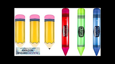 6 Pcs Giant Large Inflatable Crayons Hanging Neon Back to School Pencil Review