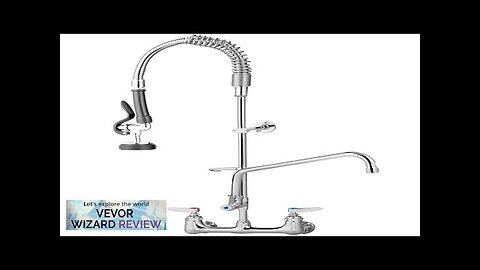 VEVOR Commercial Faucet with Pre-Rinse Sprayer 8" Adjustable Center Wall Mount Kitchen Review