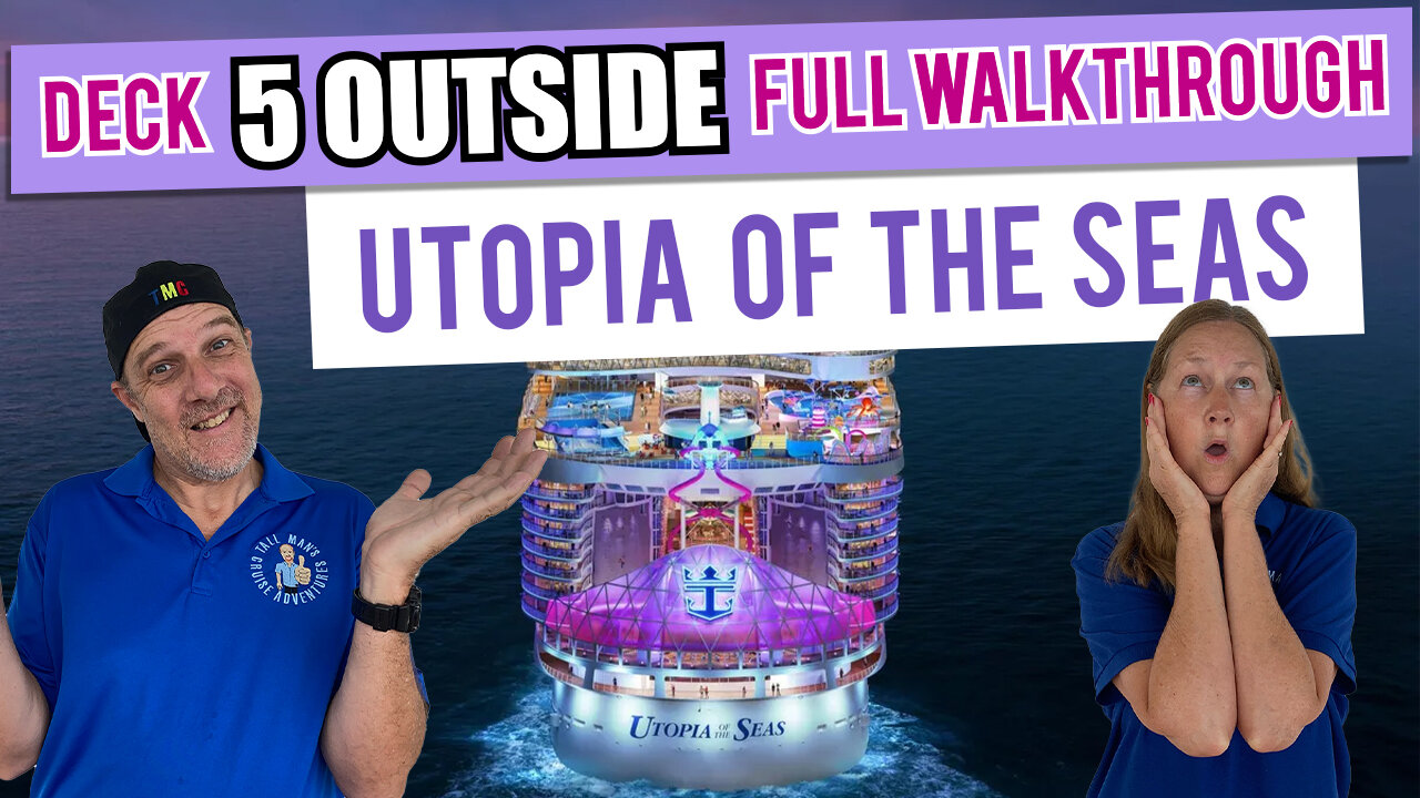 Utopia Of The Seas Public Deck 5 Outside | Tall Man's Cruise Adventures