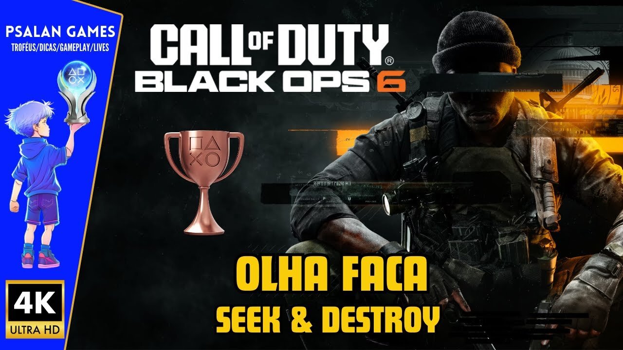 Call of Duty: Black Ops 6 - Troféu/Conquista - Olha Faca (Seek & Destroy)