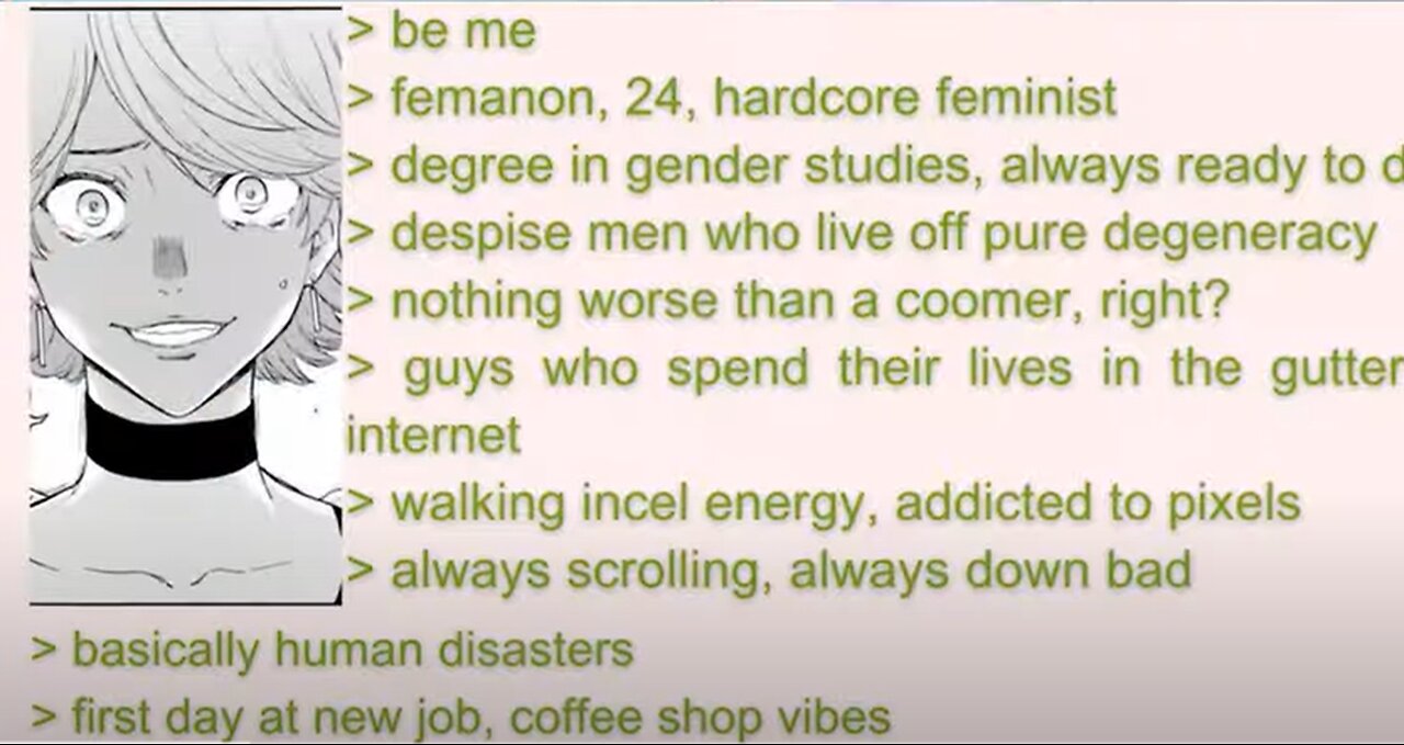 Feminist gets owned by a Coomer - 4Chan Greentext story