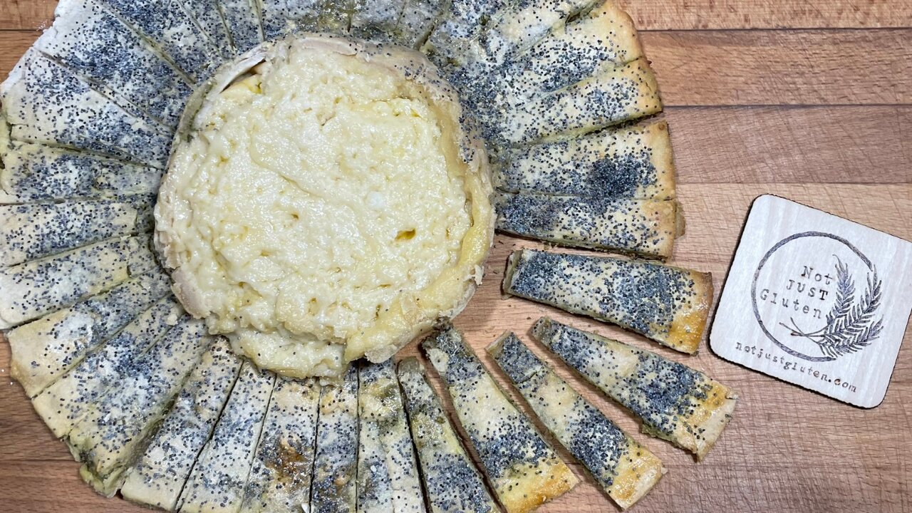 Grain Free Dairy Free Cheese Dip Bread Wheel