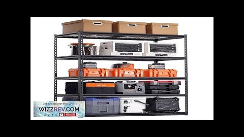 Storage Shelves 5 Tier Adjustable Heavy Duty Garage Shelving Units 3000 lbs Review