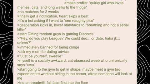 Virgin Femcel is Desperate For a Bf - 4Chan Greentext