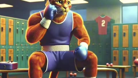 Cat gym video