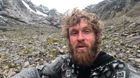 The adventure begins, below Nevado Cayesh #huaraz