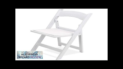 garden Chair Resin Outdoor Lightweight Vinyl Padded Foldingfor garden Weddings Parties Review