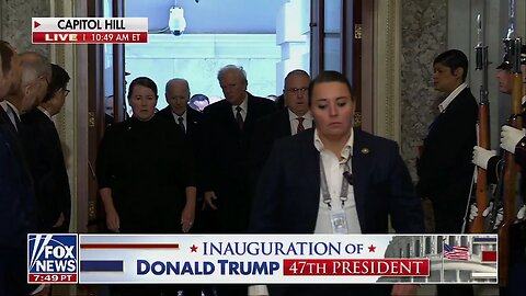 President Trump and Biden arrive together at the Capitol for the Inauguration