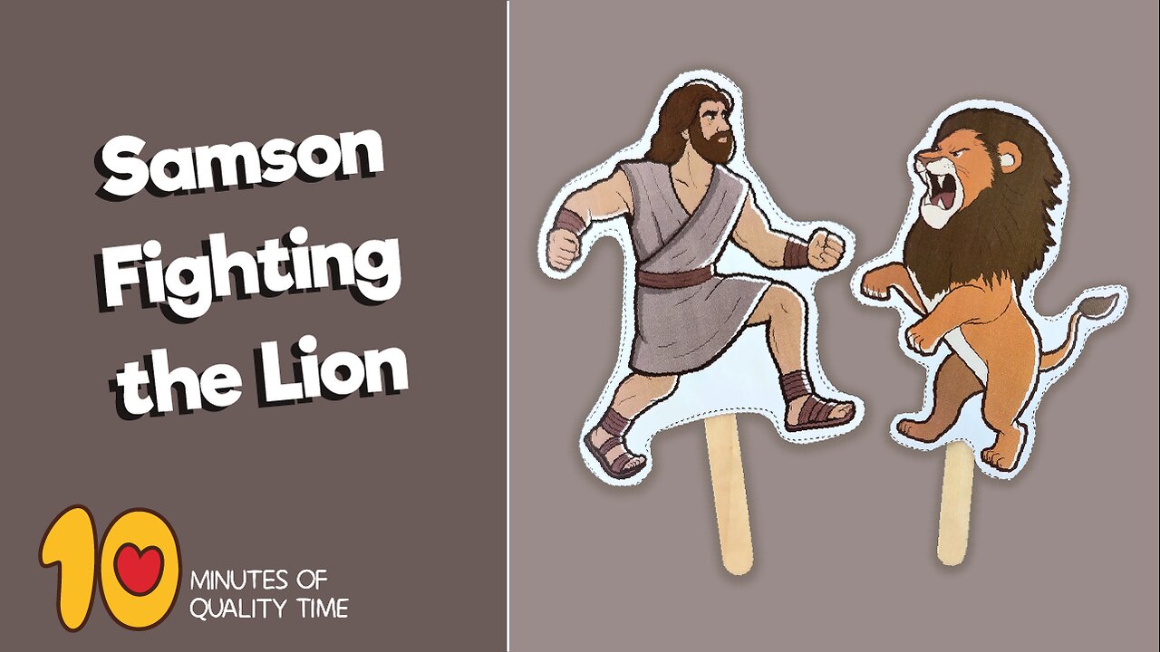 Samson Fighting the Lion- Bible Craft