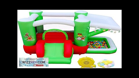 Inflatable Christmas Bounce House with Slide Jumping Castle with Blower and Pit Review