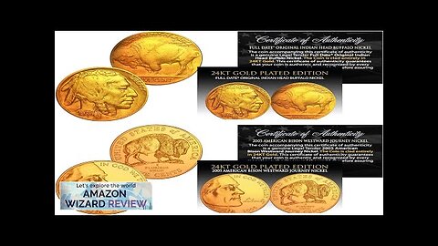 Then & Now Buffalo 5-Cent 24K Gold Plated 2-Coin Set 1930s Review