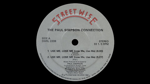 [1982] The Paul Simpson Connection - Use Me Lose Me (Lose Me, Use Me)