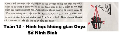 Sở Ninh Bình: Để treo một chậu cây người ta cần lấy trên miệng của chậu cây đó 3 điểm và sử dụng