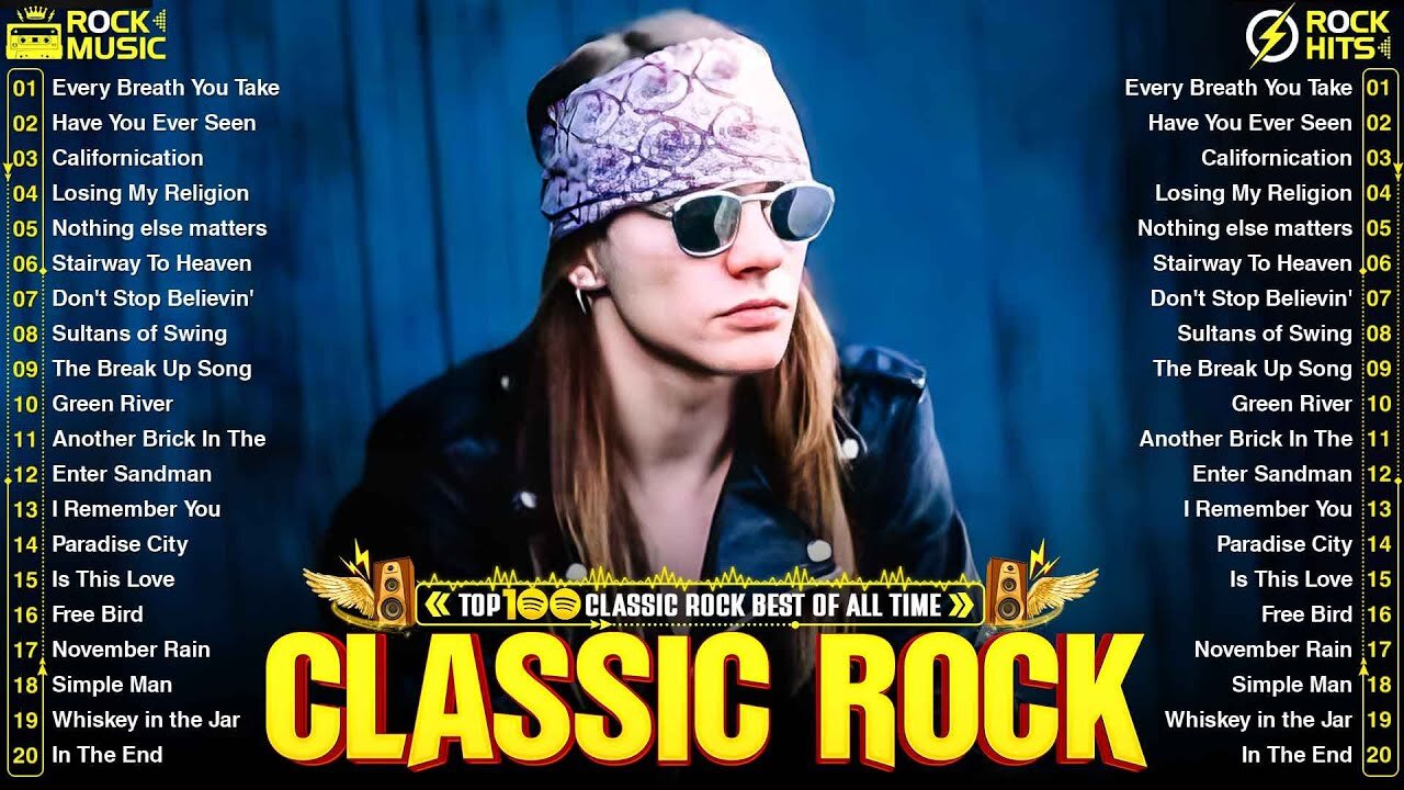 Best Classic Rock Songs Of All Timeš„Metallica, ACDC, Aerosmith, Bon Joviš„70s 80s 90s Classic Rock