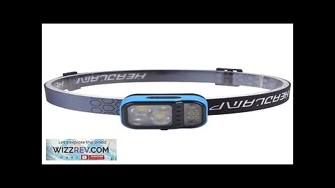 Wave Sensor 2*XTE+LED White+Red Light Smart Headlamp 60° Adjustable Headlight USB Review