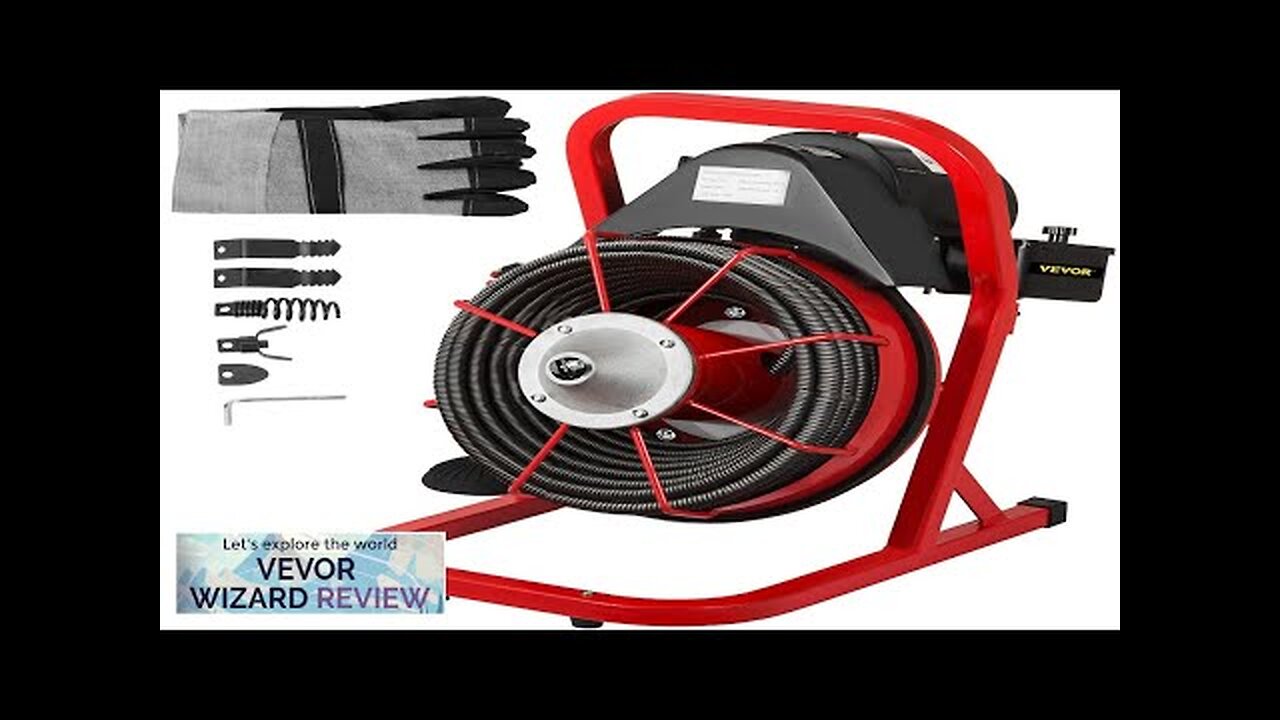 VEVOR 50FT x 1/2 Inch Drain Cleaning Machine 250W Electric Drain Auger Review