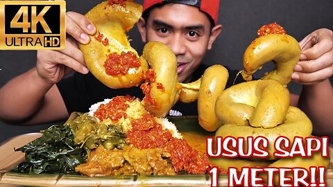1 METER LONG BEEF INTESTINE (TAMBUSU) MUKBANG ASMR!!