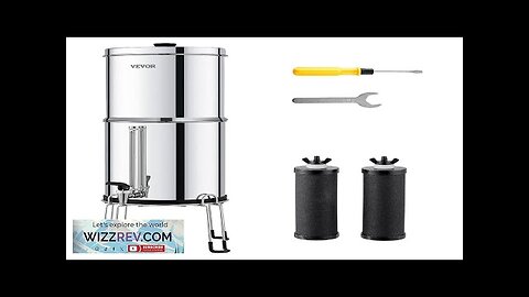 VEVOR 2.25G Gravity-fed Water Filter Countertop System Stainless Steel 2 Filters Review