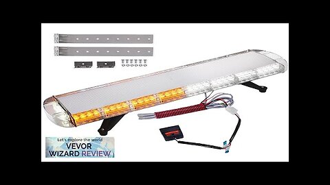 80W Strobe Light Bar Amber White Emergency Beacon Warn Tow Truck Response Review