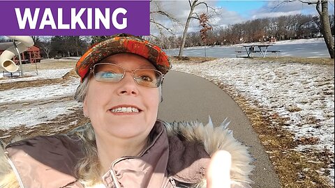 Winter Walk at Olander Park: Icy Trails, Frozen Lake & Hockey Moves