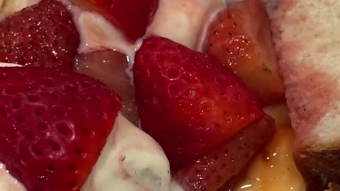 Strawberry Shortcake with homemade bread