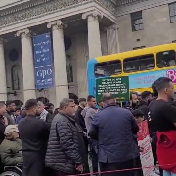 Muslims outside the historic and sacred GPO in Dublin, where the Republic was proclaimed in 1916.