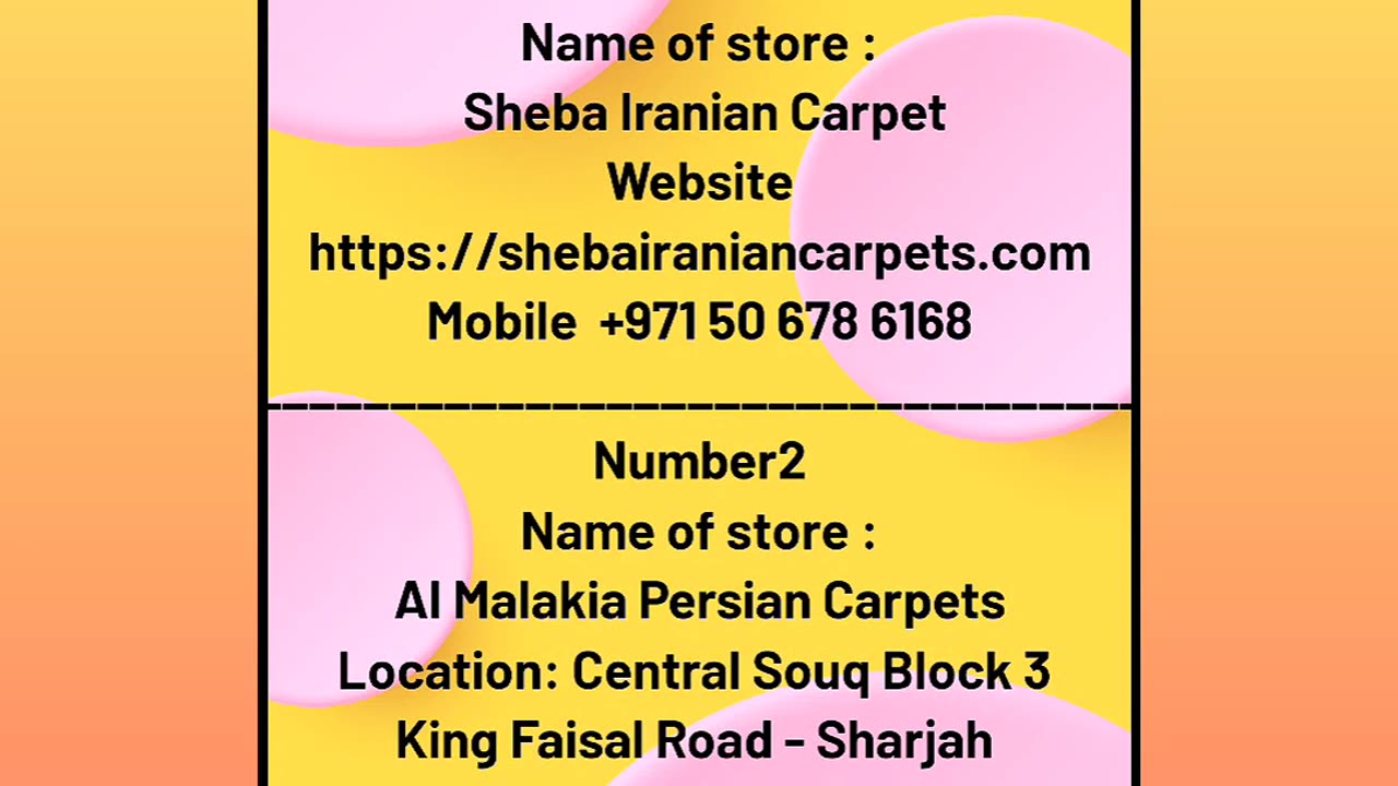 RETAIL BUYERS OF PERSIAN CARPETS