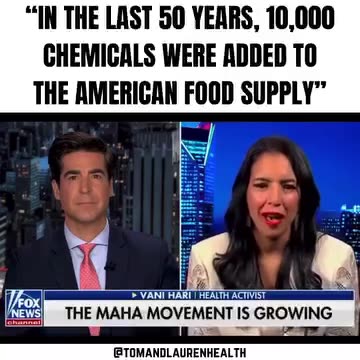 "IN THE LAST 50 YEARS, 10,000 CHEMICALS WERE ADDED TO THE AMERICAN FOOD SUPPLY"