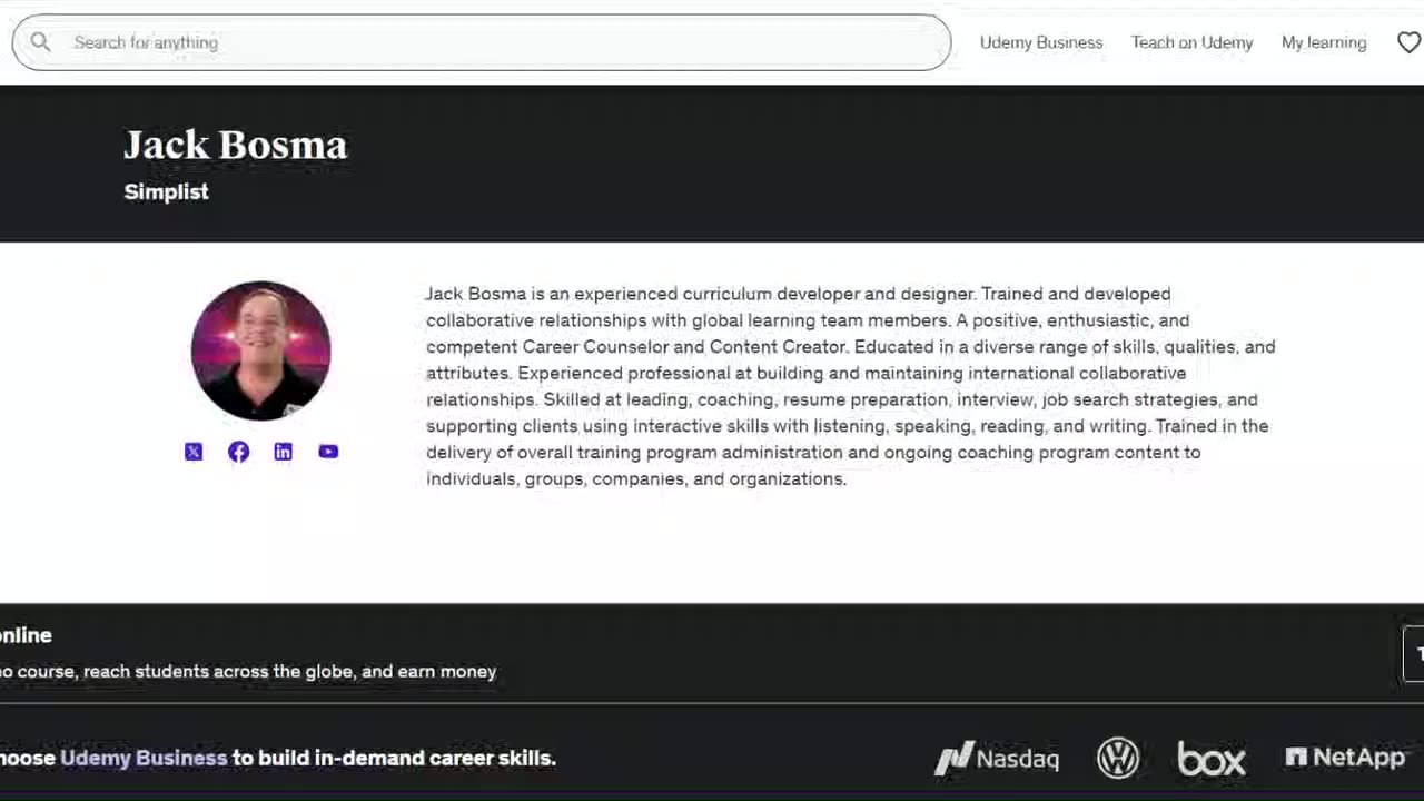 Udemy Profiles: Create And Share Please