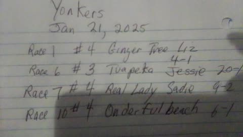 Yonkers harness racing January 21st 2025 horse tips